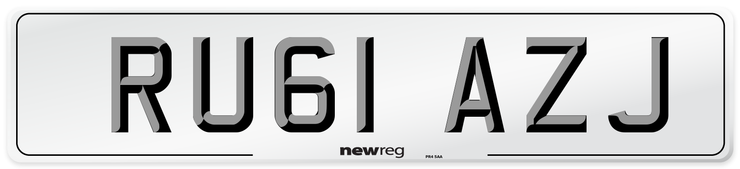 RU61 AZJ Number Plate from New Reg